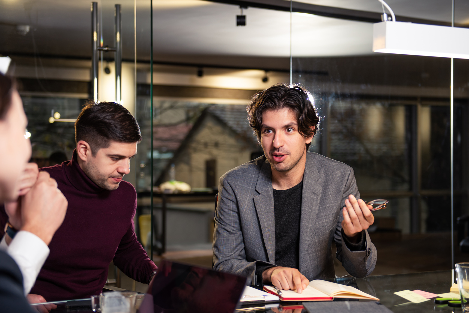 Businessman speaking during a meeting